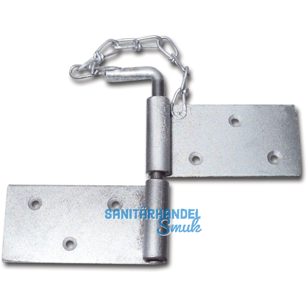 Bauh�ttenscharnier 80 mm, Stahl blank