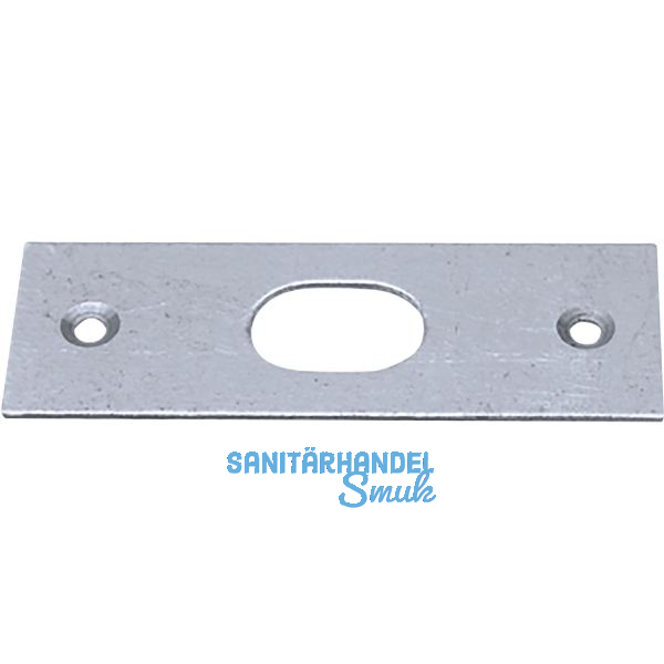 Riegelschlie�blech gerade, mit ovalem Loch, 75 x 26 mm, verzinkt
