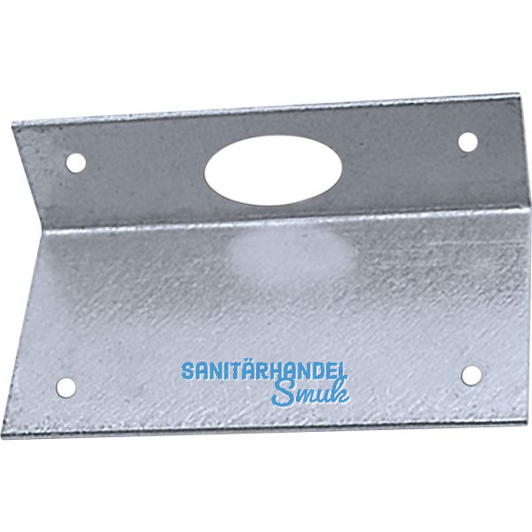 Riegelschlie�blech abgewinkelt, mit ovalem Loch, 70 x 40 x 21 mm, verzinkt