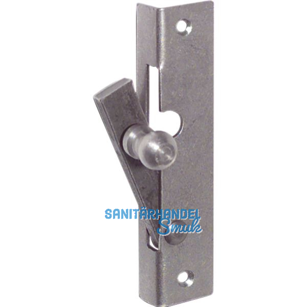 Fensterspreizel mit Eisenknopf, links, 50 mm, Stahl blank