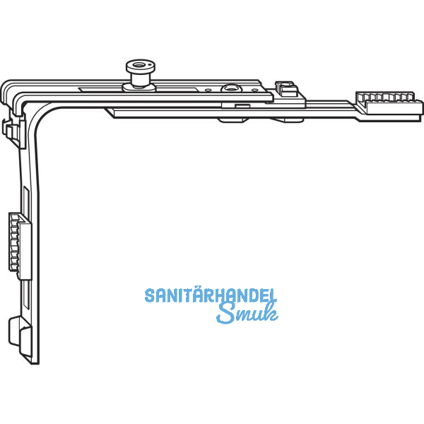 ROTO NT/NX Eckumlenkung kurz 1P-Zapfen silber