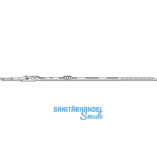 ROTO NT/NX Rundbogen-Bauteil waagrecht L= 480 mm silber