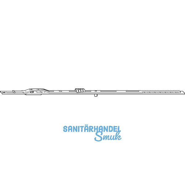 ROTO NT/NX Rundbogen-Bauteil waagrecht L=1080 mm silber