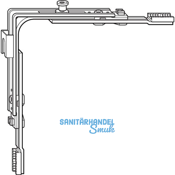 ROTO NT/NX Eckumlenkung Stulp oben 1V-Zapfen f�r 2-flg. Fenster silber