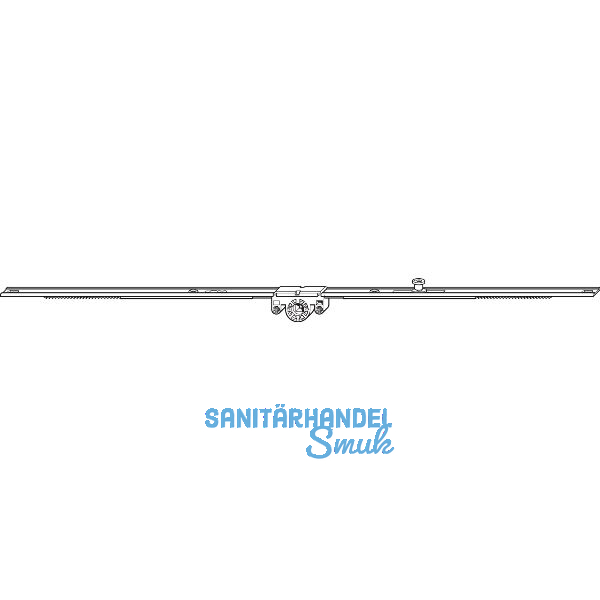 ROTO NT/NX DK-Getriebe mittig/variabel DM 15 mm L= 980 mm 1V Zapfen silber