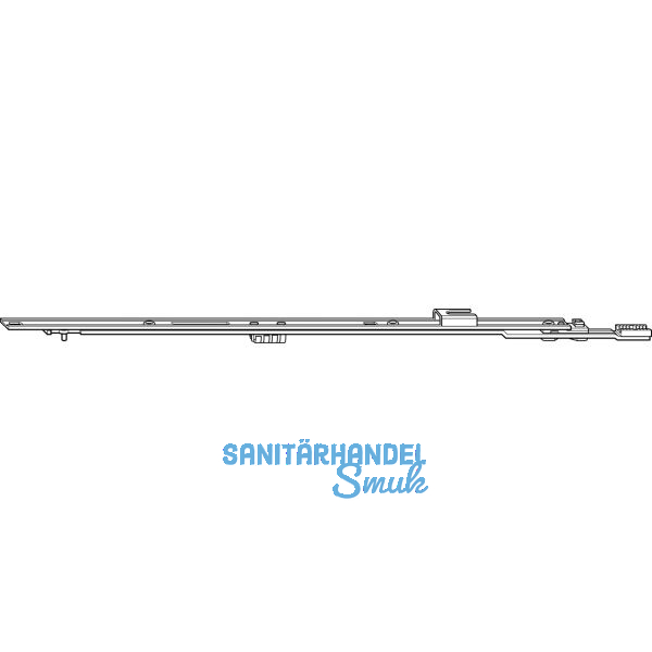 ROTO NT/NX Mittelverschluss Stulpfl�gelgetriebe oben L=400 mm kuppelbar silber