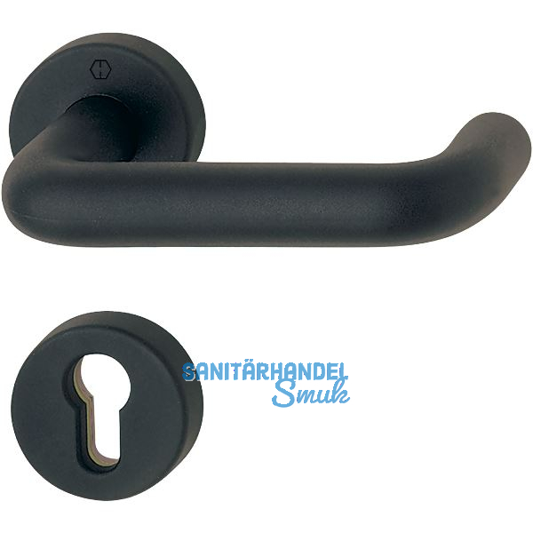 Dr�ckergarnitur PARIS auf Rosetten, PZ, 40 - 66, Kunststoff schwarz