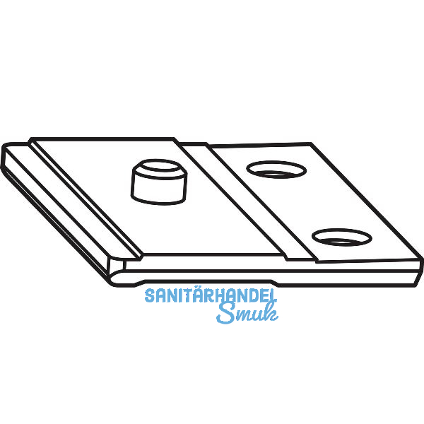 ROTO NT/NX Halteplatte mit Zapfen silber (255211)