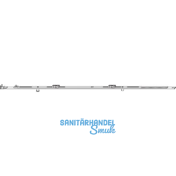 ROTO NT/NX Rundbogen-Bauteil senkrecht L=1020 mm 1V/1E-Zapfen silber