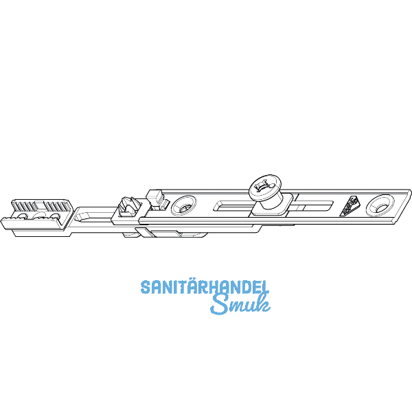 ROTO NT/NX Getriebeanschluss Rundbogenfenster 1V silber