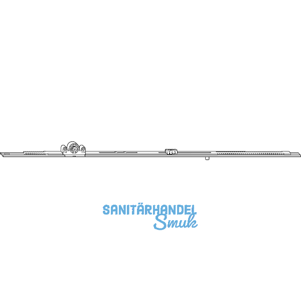 ROTO NT/NX DK-Getriebe Komfort SH DM 15 mm L=690 mm 1V Zapfen silber