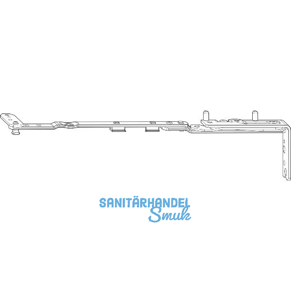 ROTO NT/NX Axerarm Designo TiltFirst Gr. 500 Holz Falztiefe 24 mm silber links