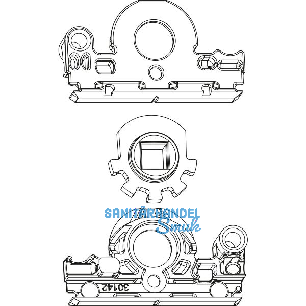 MACO Reparaturset f�r Getriebekasten Ersatzgetriebenuss Dornma� 15 mm