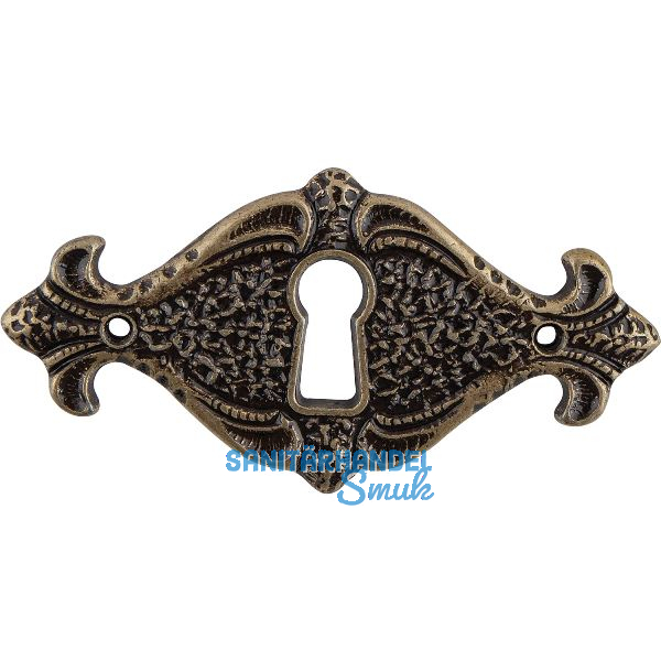 Schl�sselschild Faial Breite 78 mm, H�he 38 mm, ZN altmessing br�niert