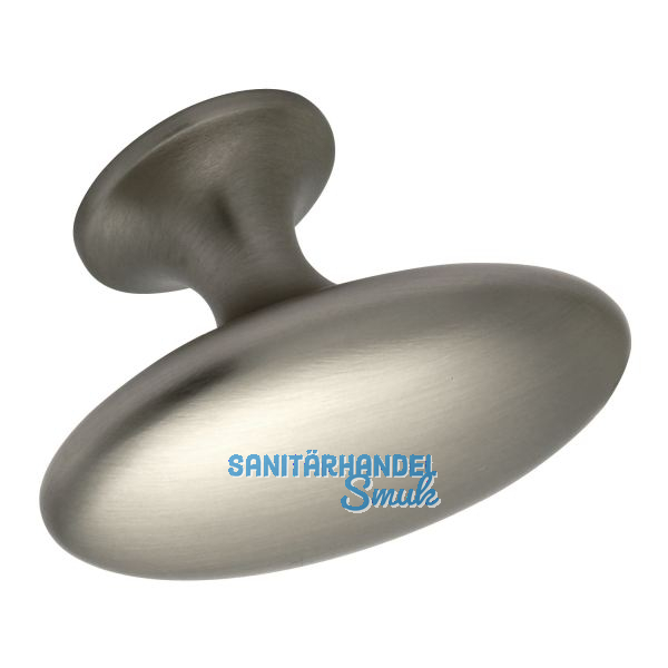 M�belknopf Oval Simple B 60 mm, H 35 mm, Zinkdruckguss Edelstahl Effekt