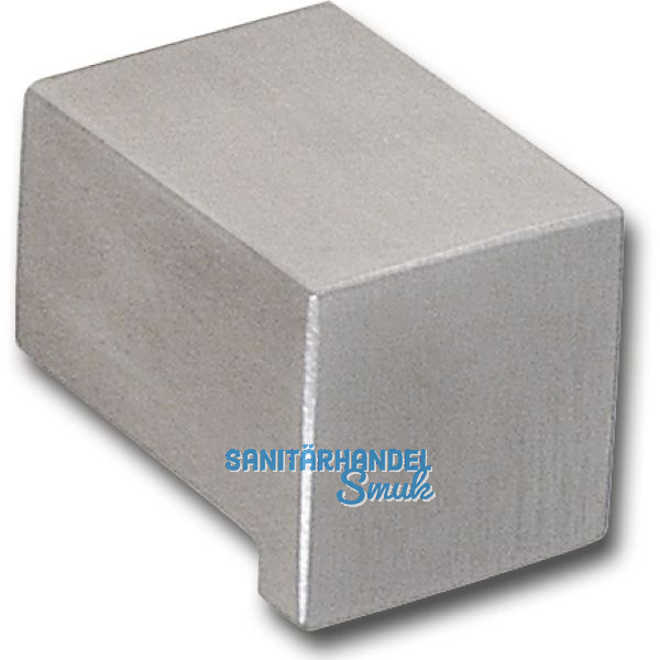 Knopf Europa Breite 12 mm, Tiefe 20 mm, Edelstahl geb�rstet