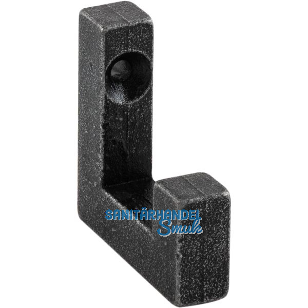 Mantelhaken Ischgl B 10 mm, H 40 mm,Eisen verzinkt schwarz passiviert