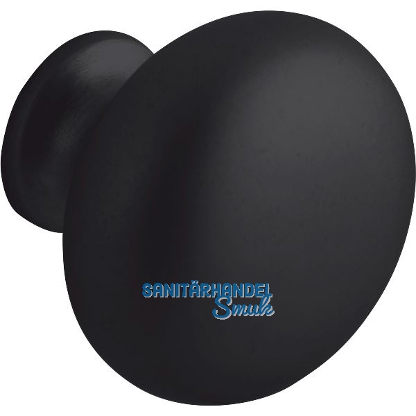 Knopf Comprido � 32 mm, Tiefe 26,5 mm, ZN schwarz matt