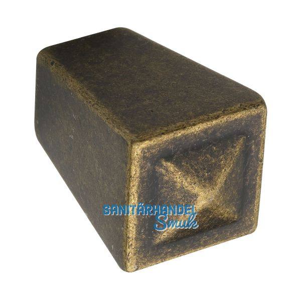 Knopf Atlanta Breite 18 mm, Tiefe 27 mm, ZN altmessing br�niert