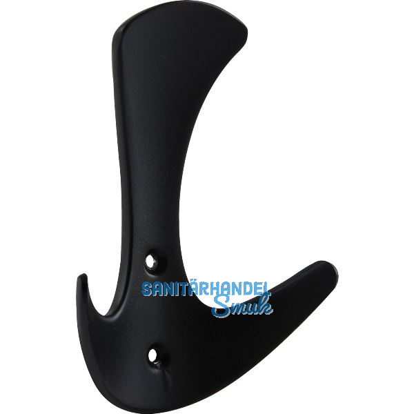 Mantelhaken Tegua Breite 74 mm, H�he 104 mm, Zinkdruckguss schwarz matt