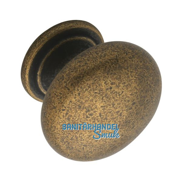 Knopf Omaha � 33 mm, Tiefe 27 mm, ZN altmessing br�niert