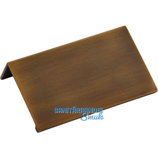 Griffleiste Crevan LA 48 mm, L�nge 70 mm, Aluminium Messing schwarz geb�rstet