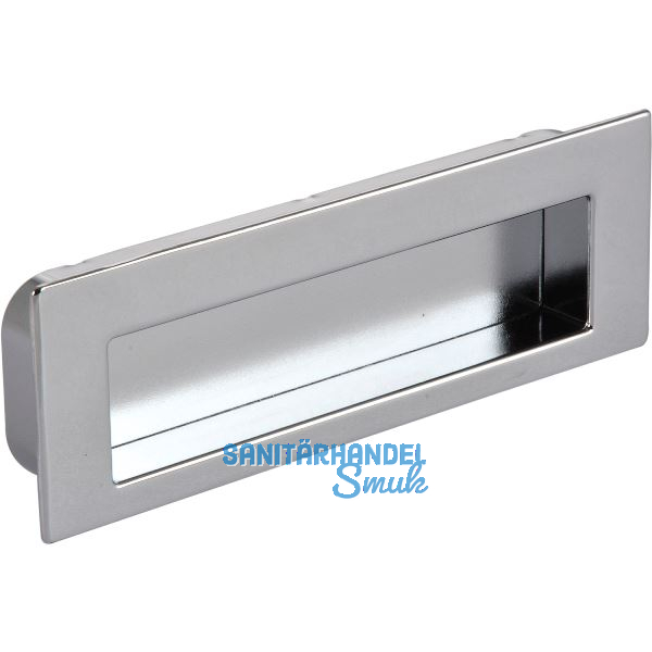 Muschelgriff Nicola B 112, Einlassma� 106,5 x 31 mm, ZN verchromt poliert