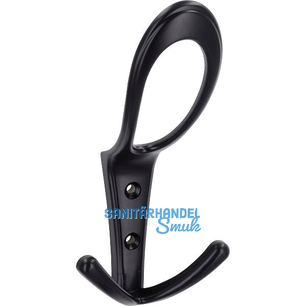 Huthaken Deneb Breite 76 mm, H�he 160 mm, ZN schwarz matt