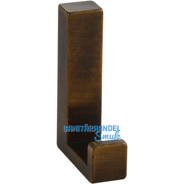 Mantelhaken Doradus 2 Breite 15 mm, H�he 61 mm, ZN Messing schwarz geb�rstet