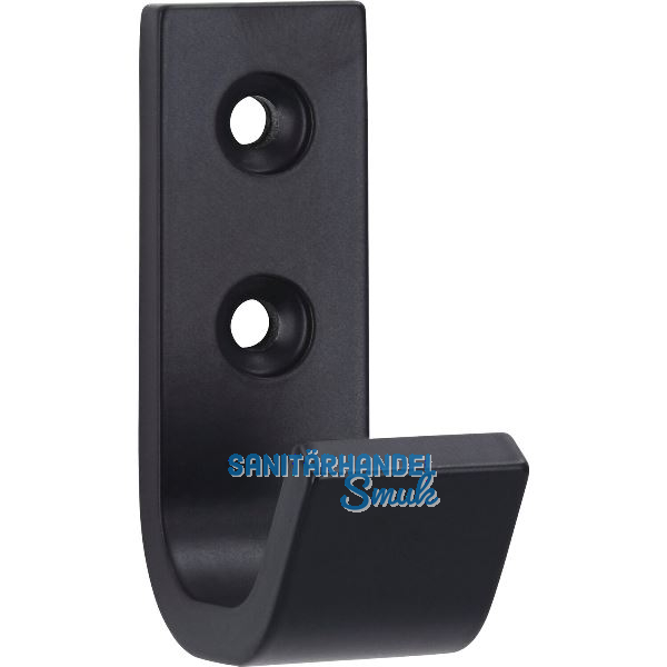 Mantelhaken Neso Breite 19 mm, H�he 54 mm, Aluminium schwarz matt
