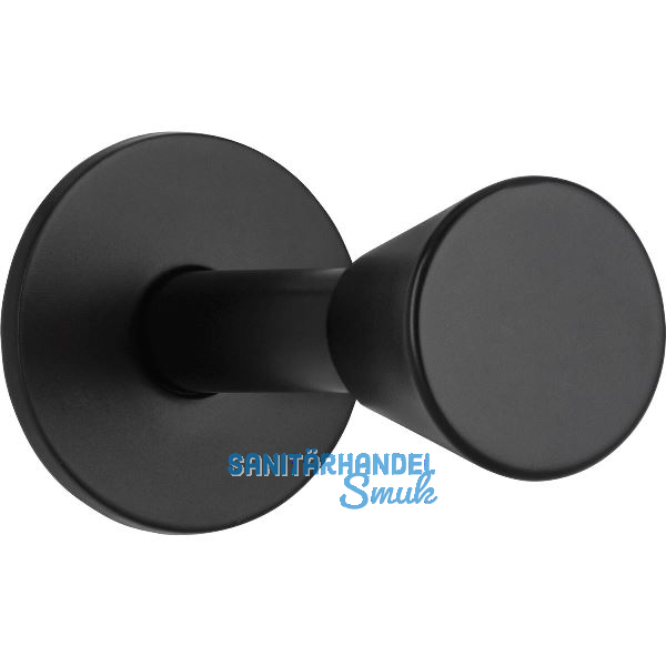 Mantelhaken Nape Platte � 25 mm, Tiefe 44 mm, Zinkdruckguss schwarz matt