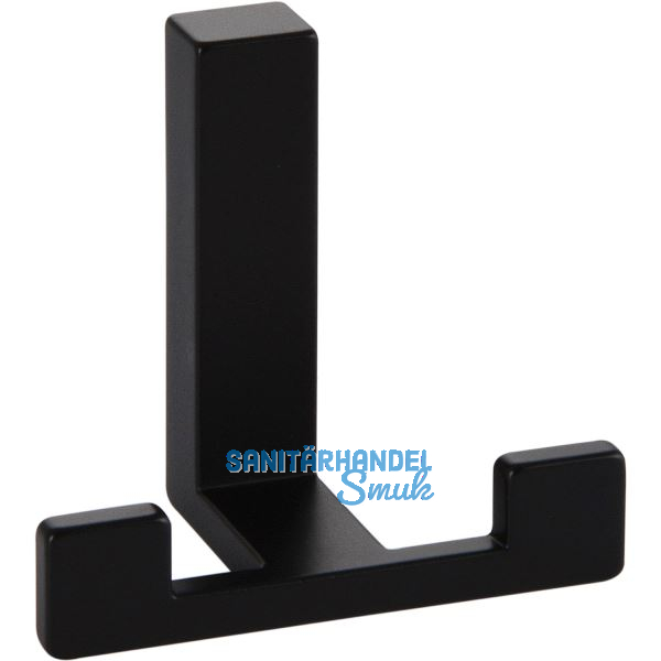 Mantelhaken Doradus 1 zu Akustikpaneel, Breite 70 mm, Zinkdruckguss schwarz matt