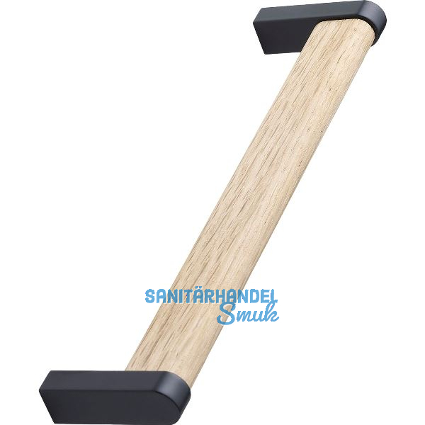 M�belgriff Crossing Breite 168 mm, Eiche lackiert/Sockel Zinkdruckguss schwarz