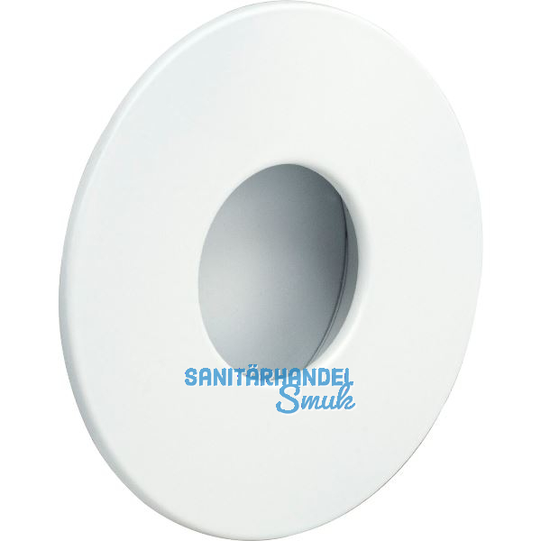 Muschelgriff Geometric rund � 70 mm, ZN wei� matt lackiert