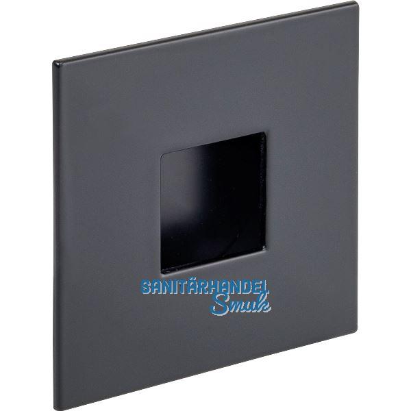 Muschelgriff Geometric quadratisch 73x73, Einlass � 45, ZN schwarz matt lackiert