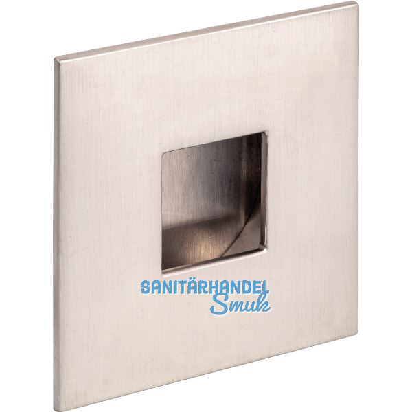 Muschelgriff Geometric quadratisch 73x73, Einlass � 45, ZN Edelstahl Effekt
