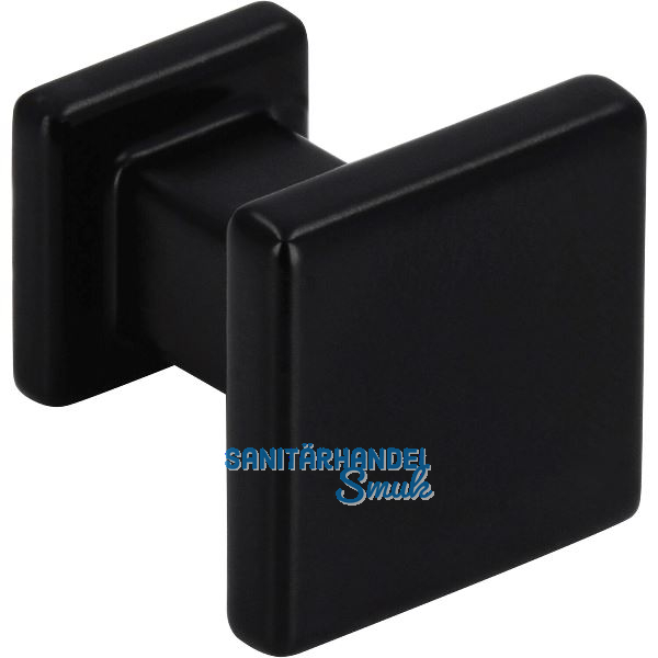 M�belknopf Baios 20 x 20 mm, Zinkdruckguss schwarz matt