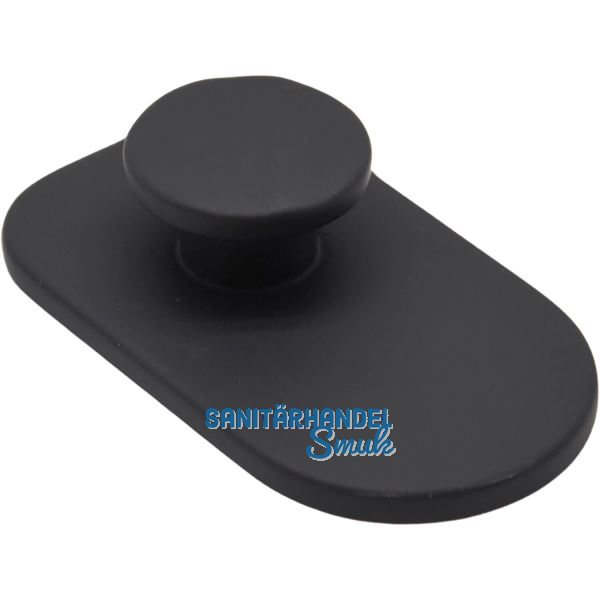 Mantelhaken Cozy Hook 1, Platte abgerundet Haken strukturiert,Kunststoff schwarz