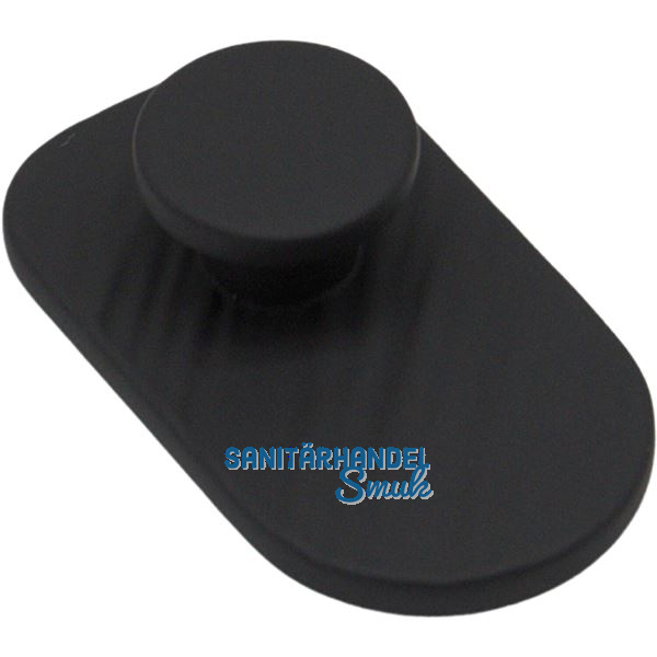 Mantelhaken Cozy Hook 3 - Platte abgerundet Haken glatt, Kunststoff schwarz