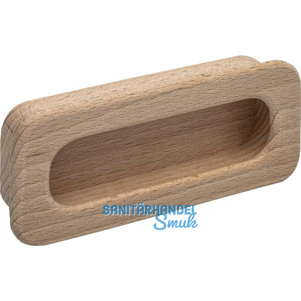 Muschelgriff Cidras Breite 110 mm, Einlassma� 102 x 42 mm, Buche roh