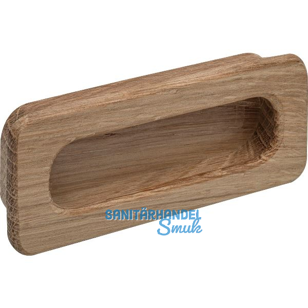 Muschelgriff Cidras Breite 110 mm, Einlassma� 102 x 42 mm, Eiche roh