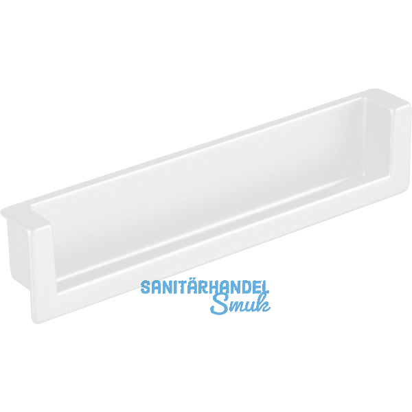 Muschelgriff Syrakus B 138, Einlassma� 134 x 26,2, Zinkdruckguss wei� matt