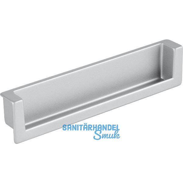 Muschelgriff Syrakus B 138, Einlassma� 134 x 26,2, Zinkdruckguss alufarbig