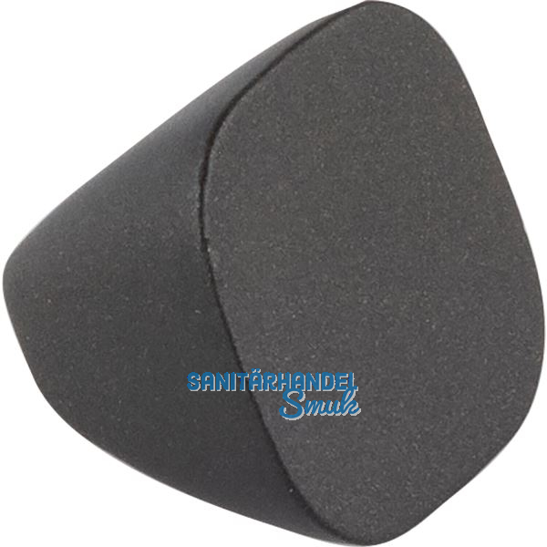 Knopf Maron � 22 mm, Tiefe 18 mm, Zinkdruckguss schwarz matt
