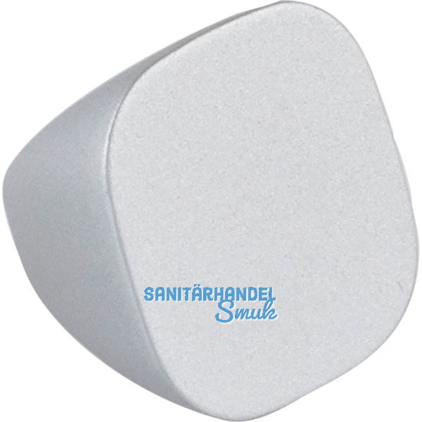 Knopf Maron � 22 mm, Tiefe 18 mm, Zinkdruckguss alufarbig