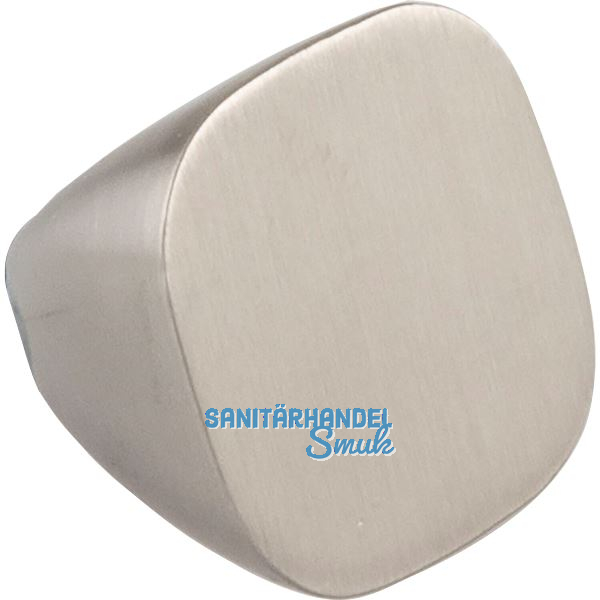 Knopf Maron � 22 mm, Tiefe 18 mm, Zinkdruckguss Edelstahl Effekt