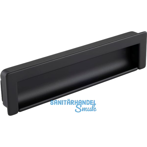 Muschelgriff Nera Breite 174 mm, H�he 42 mm, Zinkdruckguss schwarz matt