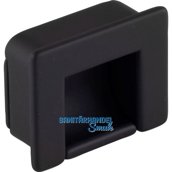 Muschelgriff Nera Breite 44 mm, H�he 35 mm, Zinkdruckguss schwarz matt