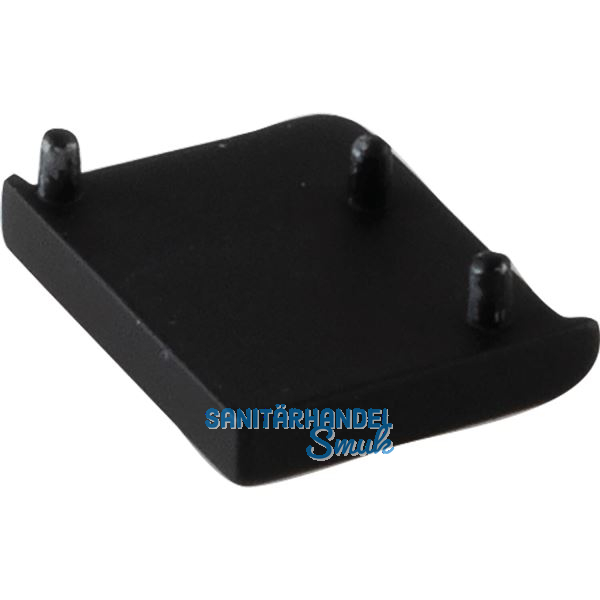 Endkappe Mede links zu Griffstange, Zinkdruckguss schwarz matt