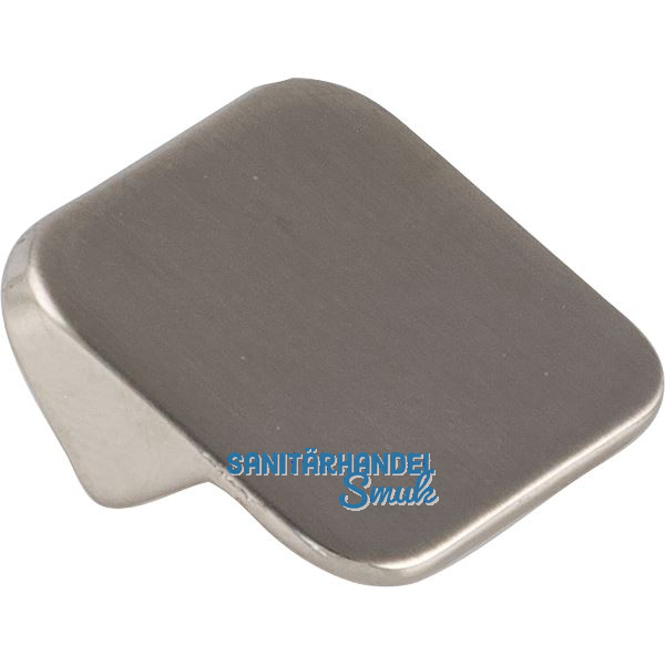 Knopf Maches Breite 25 mm, Tiefe 17 mm, Zinkdruckguss Edelstahl Effekt